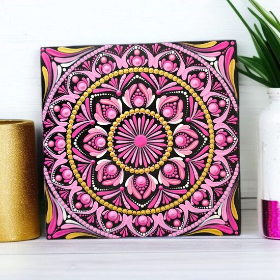 20 cm Quadratische Holz Mandalas